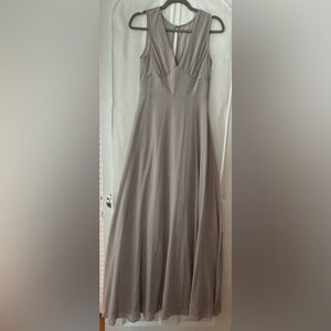 BHLDN Gray Halter Maxi Gown for Weddings